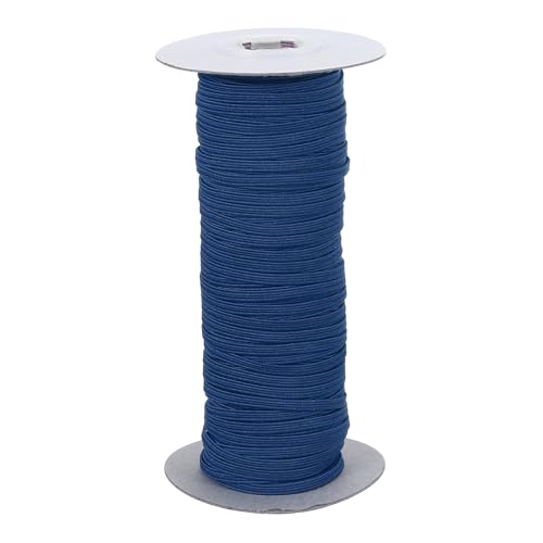 PATIKIL Elastische Bänder, 3 mm x 45 m, Polyester, flach, elastisch, zum Nähen, Basteln, DIY, Marineblau von PATIKIL