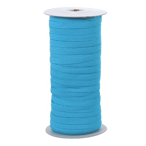 PATIKIL Elastische Bänder, 6 mm x 45 Meter, Polyester, flach, elastisch, zum Nähen, Basteln, DIY, Blau von PATIKIL