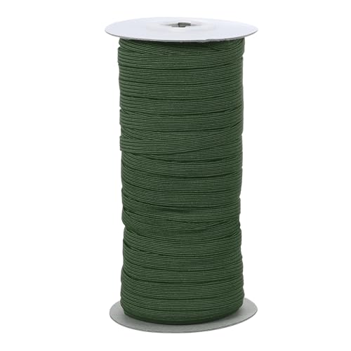 PATIKIL Elastische Bänder, 6 mm x 45 Meter, Polyester, flach, elastisch, zum Nähen, Basteln, DIY, Olivgrün von PATIKIL