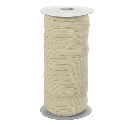 PATIKIL Elastische Bänder, 6 mm x 45 m, Polyester, flach, elastisch, zum Nähen, Basteln, DIY, Khaki von PATIKIL