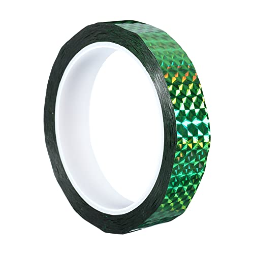 PATIKIL Glitzer Klebeband 20mm x 50m Washi Tape Holografische Selbstklebende Metallic Klebeband Reflektierender Prismenband für DIY Geschenkverpackung Party Dekoration Grün von PATIKIL