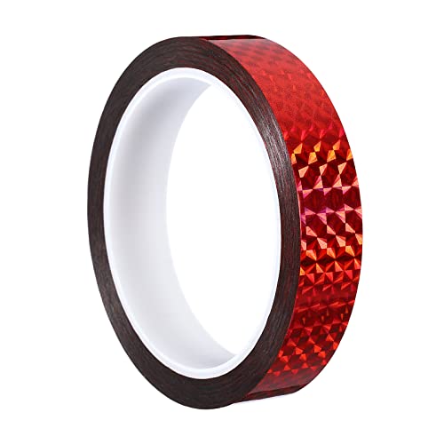 PATIKIL Glitzer Klebeband 20mm x 50m Washi Tape Holografische Selbstklebende Metallic Klebeband Reflektierender Prismenband für DIY Geschenkverpackung Party Dekoration Rotwein von PATIKIL