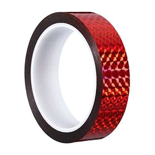 PATIKIL Glitzer Klebeband 25mm x 50m Washi Tape Holografische Selbstklebende Metallic Klebeband Reflektierender Prismenband für DIY Geschenkverpackung Party Dekoration Rotwein von PATIKIL