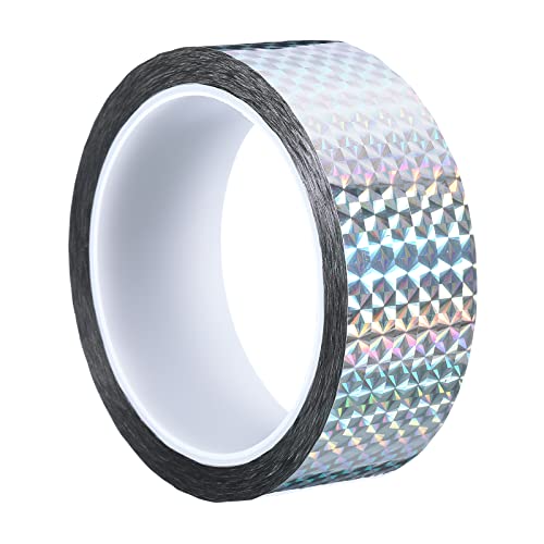 PATIKIL Glitzer Klebeband 35mm x 50m Washi Tape Holografische Selbstklebende Metallic Klebeband Reflektierender Prismenband für DIY Geschenkverpackung Party Dekoration Silber von PATIKIL