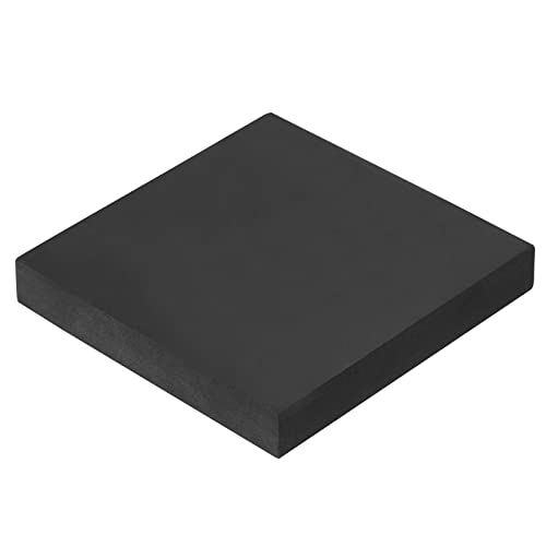 PATIKIL Gummi Bankblock 4"x4"x0.6" Quadratische Prägebasis für Juweliere Hämmern Formen Schälen Metall Abflachen Shwarz von PATIKIL