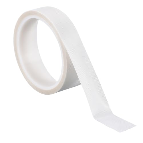 PATIKIL Hitzefestes Band, 1 Zoll x 33 Fuß Hochtemperaturband PTFE Klebeband Hochtemperaturband Wasserdicht für Vakuumversiegelungsmaschine Isolierungsschutz, Weiß, 0,13 mm dick von PATIKIL