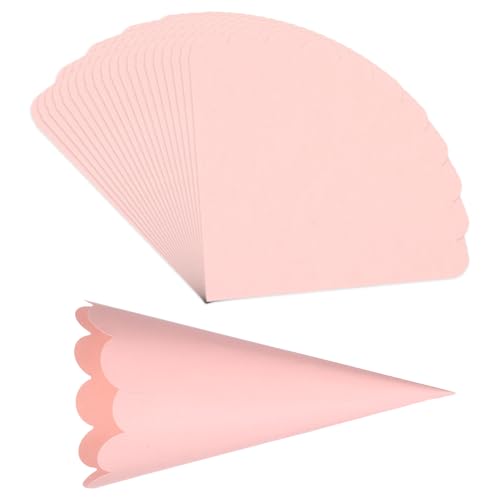 PATIKIL Hochzeitskonfetti-Kegel, 100 Stück Papierkegel Hohl Druckwelle Kegelstrauß für Party Süßigkeiten Geschenkboxen Schokoladentüten Buffet Junggesellenabschied, Pink von PATIKIL