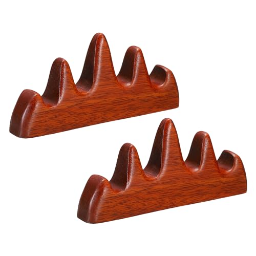 PATIKIL Kalligraphie Pinselhalter, 2er Pack 4-Port Holz Chinesischer Kalligraphie Pinselständer Halterung Werkzeug für Schreib- und Malpinsel, Holz von PATIKIL