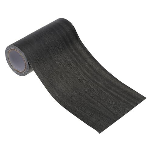 PATIKIL Klebeband Holzoptik Sockelleiste Selbstklebend Holzmaserung Reparaturband 100mm x 4,57 M, für Tür Tisch Schränke Schreibtisch, Ebenholz von PATIKIL