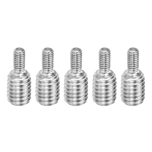 PATIKIL M3*M6*14 Doppelt-Endgewindebolzen, 5er Pack 304 Edelstahl Stangenbolzen Gewinde Reduzieradapter für Möbelbeschläge, 14mm lang von PATIKIL