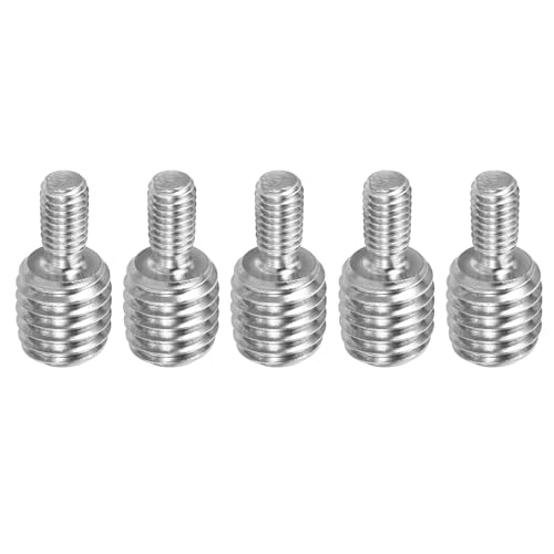 PATIKIL M5*M10*20 Doppeltgewindebolzen, 5er Packung 304 Edelstahl Stangenbolzen Gewinde Reduzieradapter für Möbelbeschläge, 21mm lang von PATIKIL