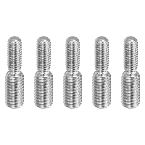 PATIKIL M6*M8*30 Doppelt-Endgewindebolzen, 5er Pack 304 Edelstahl Stangenbolzen Gewinde Reduzieradapter für Möbelbeschläge, 31mm lang von PATIKIL