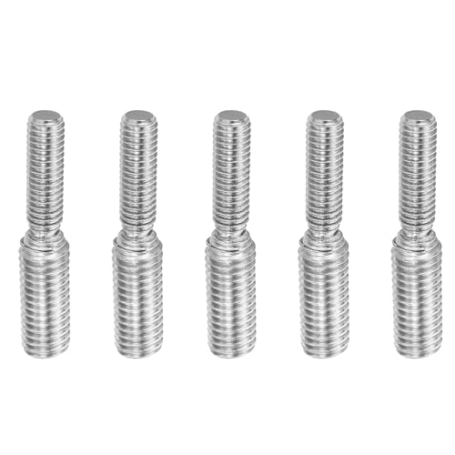 PATIKIL M6*M8*40 Doppelt-Endgewindebolzen, 5er Pack 304 Edelstahl Stangenbolzen Gewinde Reduzieradapter für Möbelbeschläge, 41mm lang von PATIKIL