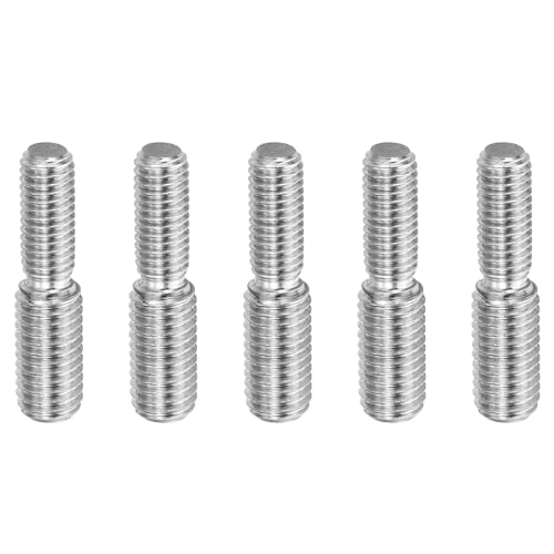 PATIKIL M8*M10*40 Doppelt-Endgewindebolzen, 5er Pack 304 Edelstahl Stangenbolzen Gewinde Reduzieradapter für Möbelbeschläge, 41mm lang von PATIKIL