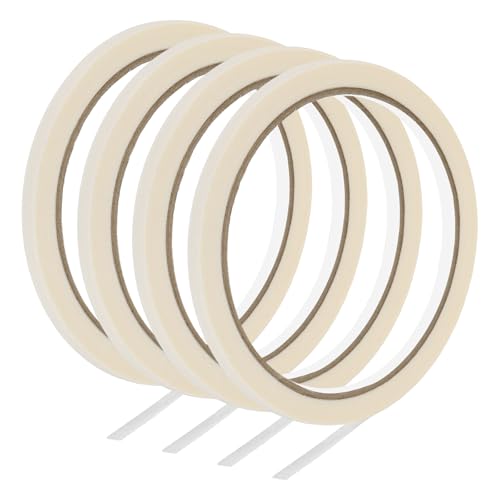 PATIKIL Malerkreppband, 4 Rollen 22 Yard x 0,2 Zoll Mehrzweck-Klebeband ohne Rückstände für Wandmalerei, Beschriftung, Heimwerkerprojekte, Dekoration, Beige von PATIKIL