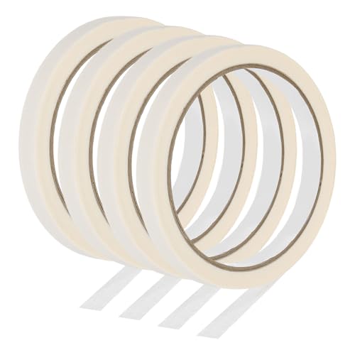 PATIKIL Malerkreppband, 4 Rollen 22 Yard x 0,4 Zoll Mehrzweck-Klebeband ohne Rückstände für Wandmalerei, Beschriftung, Heimwerken, Basteln und Dekoration, Beige von PATIKIL