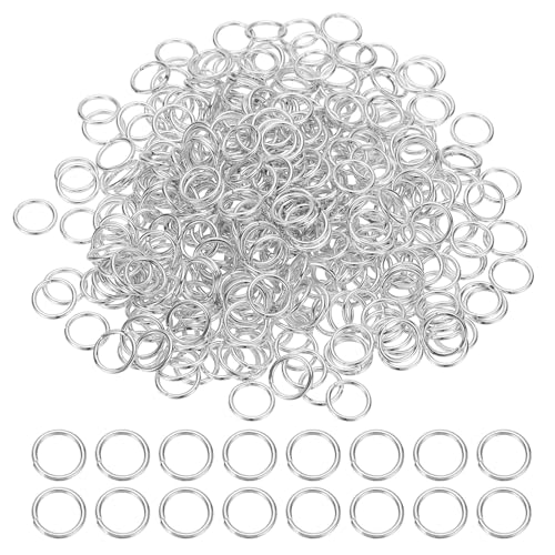 PATIKIL Offene Sprungringe, 2000 Stück 10mm Runde Ring Charm Loops Verbinder für Schmuckherstellung DIY Bastel Schlüsselanhänger Halsketten Ohrringe, Silberfarben, 1,2mm dick PATIKIL Offene Sprungringe, 2000 Stück 10mm Runde Ring Charm Loops Verbinder für Schmuckherstellung DIY Bastel Schlüsselanhänger Halsketten Ohrringe, Silberfarben, 1,2mm dick von PATIKIL