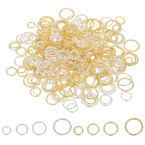 PATIKIL Offene Sprungringe, 600 Stück 8/10/12/15mm Runde Ring Charm Loops Verbinder für Schmuckherstellung DIY Bastel Schlüsselanhänger Halsketten Ohrringe, Gold Ton/Silber Ton PATIKIL Offene Sprungringe, 600 Stück 8/10/12/15mm Runde Ring Charm Loops Verbinder für Schmuckherstellung DIY Bastel Schlüsselanhänger Halsketten Ohrringe, Gold Ton/Silber Ton von PATIKIL