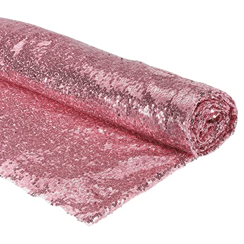 PATIKIL Pailletten Stoff Meterware 150cm x 364cm Sparkly Stoff glitzernder Stoff Pailletten-Stoff, Rosa von PATIKIL