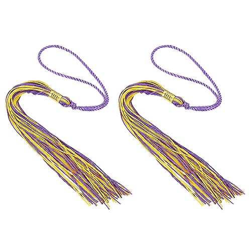 PATIKIL Quaste Graduierung 2Stk Graduierung Kappe Quaste für Graduierung Kappe Dekorieren Quaste Charme für Graduierung Party Zeremonien Souvenir Lila Golden von PATIKIL