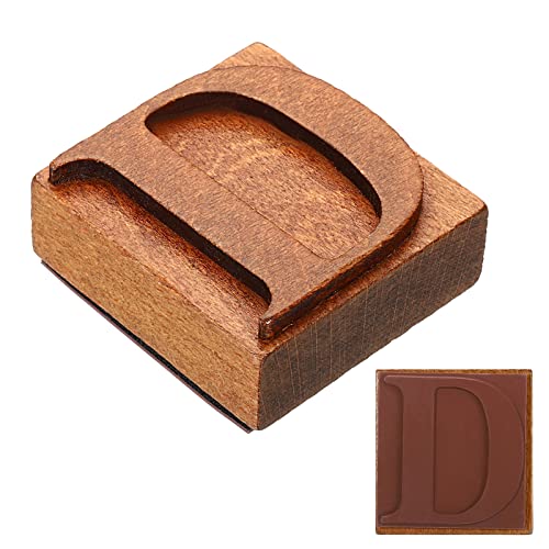 PATIKIL Schriftmarken Holz Gummi Stempel Zeichen D Vintage Buchstaben Stempeln Set Holz Stempel Stamper für Karten Bastelarbeit DIY Basteln Scrapbooking Braun von PATIKIL