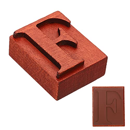 PATIKIL Schriftmarken Holz Gummi Stempel Zeichen F Vintage Buchstaben Stempeln Set Holz Stempel Stamper für Karten Bastelarbeit DIY Basteln Scrapbooking Braun von PATIKIL