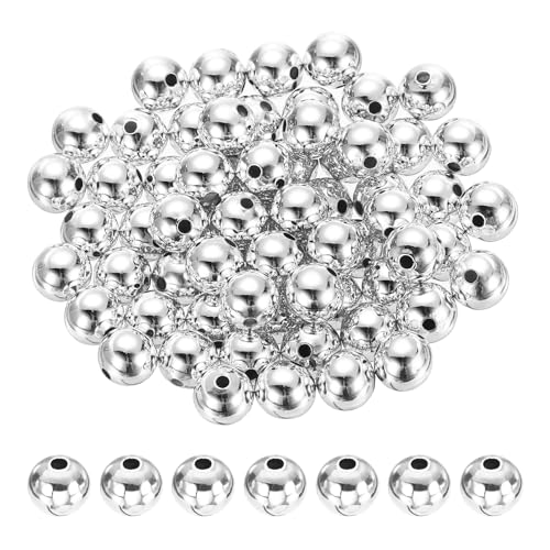 PATIKIL Silber gefüllte Abstandperlen, 64 Stück 6mm Metall glatte runde Perlen für Armband Schmuckherstellung Halskette DIY PATIKIL Silber gefüllte Abstandperlen, 64 Stück 6mm Metall glatte runde Perlen für Armband Schmuckherstellung Halskette DIY von PATIKIL