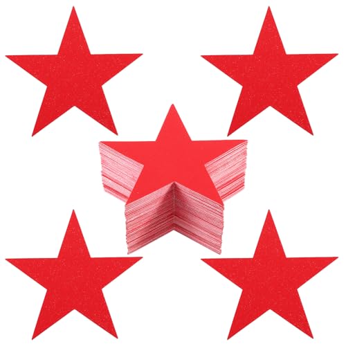 PATIKIL Star Cutouts, 150er Pack Papiersterne für Klassenzimmerdekoration DIY Bastelprojekt Pinnwand Wandposter, Rot von PATIKIL