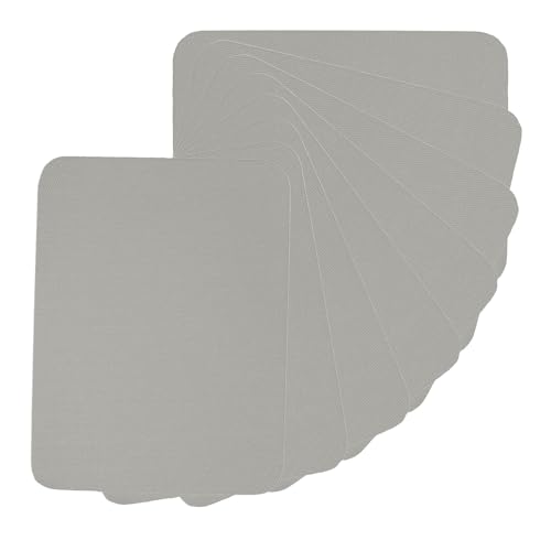 PATIKIL Stoff Aufbügelflicken 15Stk 5x4" Innen und Außen Stark Kleber 100% Baumwolle Reparatur Flicken Kit für Kleidung Hosen Ausbessern und Dekorieren Grau von PATIKIL