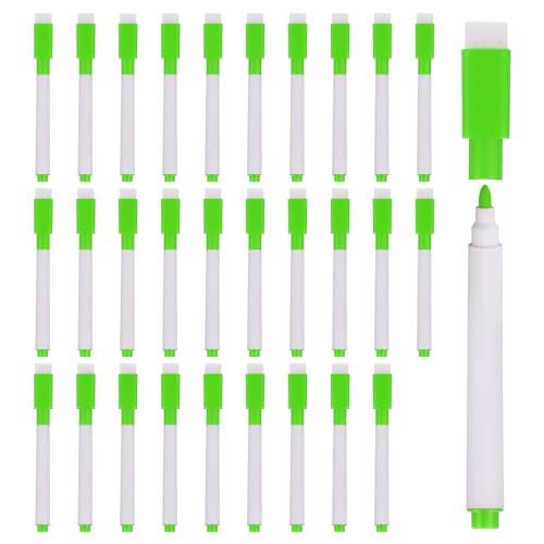 PATIKIL Whiteboard Marker Stifte, 60er Pack grüne Tinte feine Spitze geruchsarm mit Radierkappe für Büro, Zuhause, Klassenzimmer, weißer Stiftstiel von PATIKIL