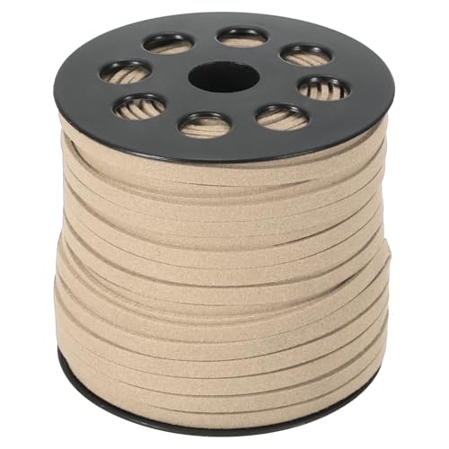 PATIKIL Wildleder-Lederband 5 mm 50 Yard, Kunst-Wildlederband Flaches Lederband auf Rolle für Halskette Armband Schmuckherstellung, Khaki PATIKIL Wildleder-Lederband 5 mm 50 Yard, Kunst-Wildlederband Flaches Lederband auf Rolle für Halskette Armband Schmuckherstellung, Khaki von PATIKIL
