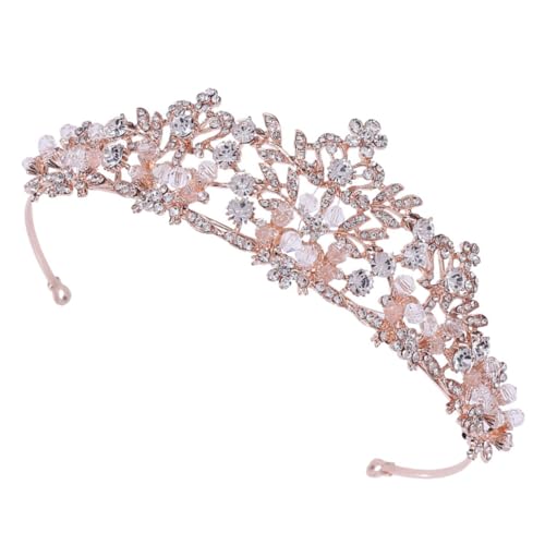 Geburtstagskrone für Frauen Brautjungfer Band Tischläufer Dekorationen wedding hair accessories brauthaatschmuck Krone für die Brauthochzeit Brautkrone Hochzeit Legierung Strass PATKAW von PATKAW