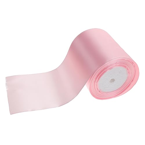 PATKAW 1 Rolle 10cm Band ribbon bandfeile Schleifenband für Kleidung birthday decorations Geschenkverpackungsband Klammer Haarspangenband selber machen Geschenkband Polyester Rosa von PATKAW