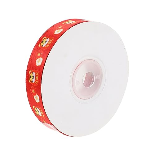 PATKAW 1 Rolle Jahr des Tiger-Geschenkbandes Papier Bausatz Haarband Hochzeitsdekorationen Weihnachten Gold seidenband ribbon Schleife Band für das neue Jahr Verpackungsband Polyester rot von PATKAW