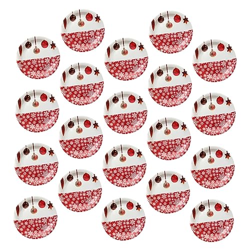 PATKAW 3 Sätze 3 Sets Schneeflocken Weihnachts Pappteller Dessertteller Weihnachtsdesserts Weihnachts Geschenkpapier Weihnachts Pappteller Weihnachtsteller 20 Stück * 3 von PATKAW