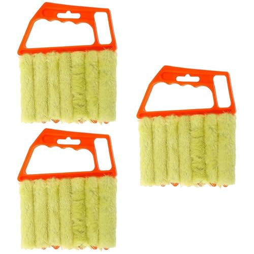 PATKAW 3St Jalousienbürste Jalousienreiniger handbürste entstauber Cleaning Tools schuputzbürsten Abzieher Reinigungsbürsten für den Haushalt Bürste für Jalousien Fensterläden pp Orange von PATKAW