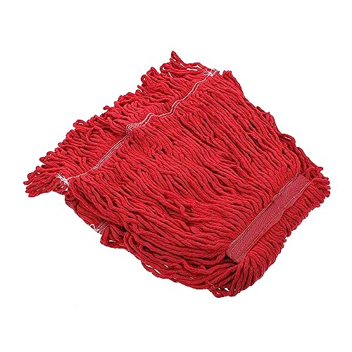 PATKAW Mopp-Ersatzkopf Heavy duty mop refill Reinigungsgeräte für Geburtstagsfeiern Baumwollboden Eimer ersetzen Zubehör staubnasser Wischkopf Austausch des Moppkopfes Baumwollgarn rot von PATKAW