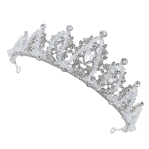 PATKAW Tiara-Krone für Frauen haarclips libelle haarspange Brautjuwelen haaraccessoires gastgeschenk hochzeit Abschlussballkronen Hochzeits-Tiara Hochzeitskrone Braut Tiara Silver von PATKAW