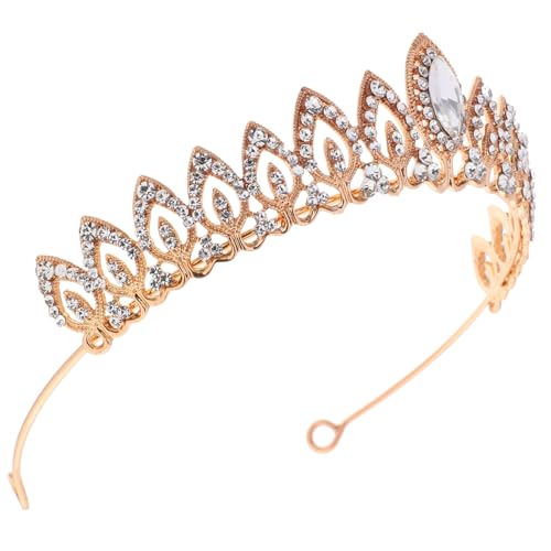 PATKAW haar zubehör haaraccessoires geburtstagskrone merksam stutzenhalter Kostüme Braut- Fee Dekoration Krone Kopfschmuck Kleid Krone für Frauen Brautkrone aus Strass Legierung Golden von PATKAW