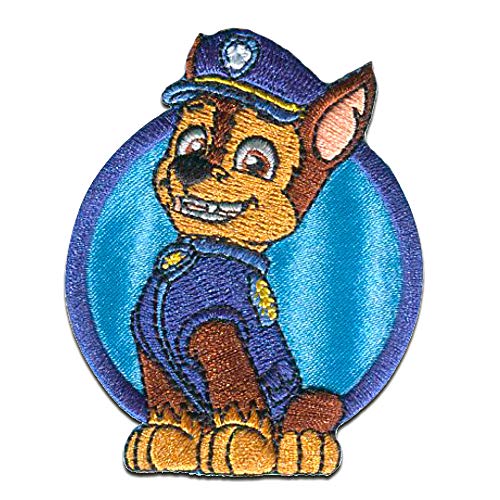 Paw Patrol CHASE 1 - Aufnäher, Bügelbild, Aufbügler, Applikationen, Patches, Flicken, zum aufbügeln, Größe: 7 x 6 cm von PAW PATROL