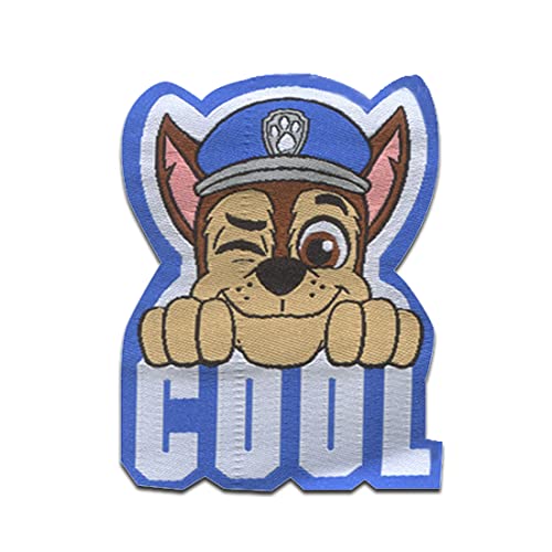 Paw Patrol Chase Cool - Aufnäher, Bügelbild, Aufbügler, Applikationen, Patches, Flicken, zum aufbügeln, Größe: 6,7 x 5,2 cm von PAW PATROL