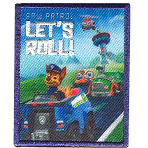 Paw Patrol Let's Roll - Aufnäher, Bügelbild, Aufbügler, Applikationen, Patches, Flicken, Zum Aufbügeln, Größe: 5,6 x 7 cm von PAW PATROL