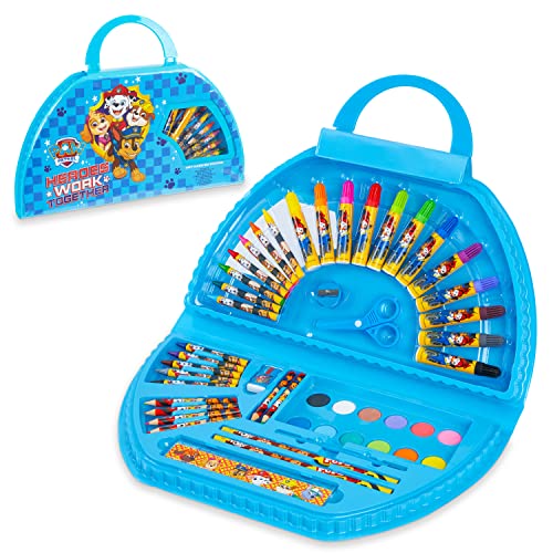 Paw Patrol Malette-Set mit 50 Stück, Filzstift, Mal- und Buntstifte, für Kinder, Geschenk für Jungen und Mädchen ab 3 Jahren von PAW PATROL