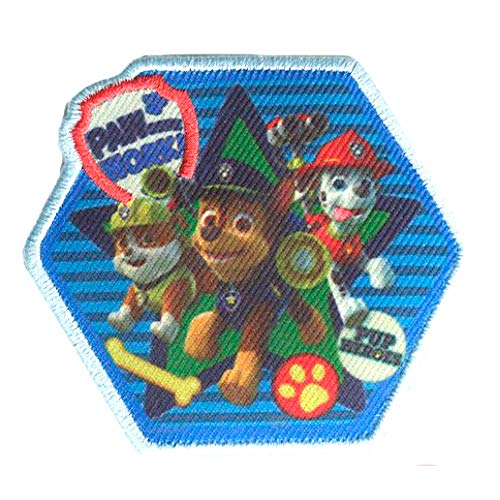 Paw Patrol Paw Some Work - Aufnäher, Bügelbild, Aufbügler, Applikationen, Patches, Flicken, Zum Aufbügeln, Größe: 6,2 x 7 cm von PAW PATROL