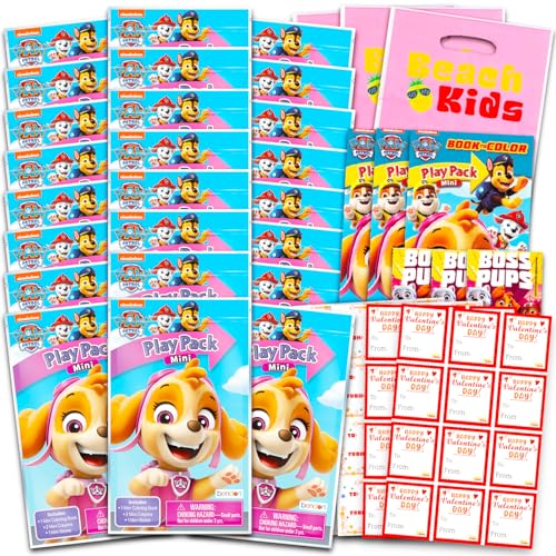 Paw Patrol Skye Valentinstag Klassenzimmer Geschenkaustausch-Set – 24 Skye Paw Patrol Mini-Aktivitätsbücher für Schule, Valentinstag, Kinder, Partygeschenke von PAW PATROL