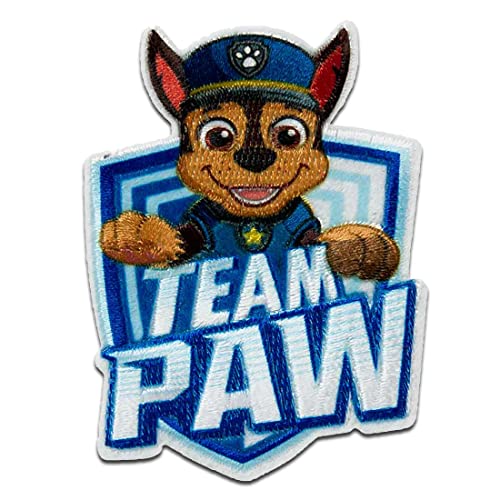 Paw Patrol Team Paw Chase - Aufnäher/Bügelbild/Aufbügler/Applikationen/zum aufbügeln/Applikation/Patches/Flicken, Größe: 6,5 x 4,8 cm von PAW PATROL