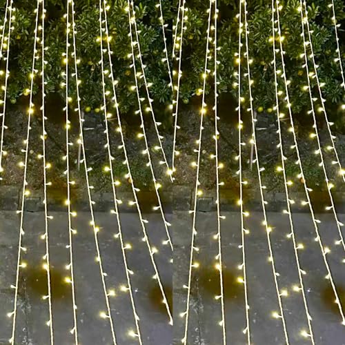 Led Lichterkette Außen und Innen, 30M 300 LED Lichterkette mit 8 Leuchtmodis, mit Stecker Lichterkette IP44 Wasserdich für Party Deko Weihnachten, Party Hochzeit,Spannung 31V, Warmweiß von PAWARSO