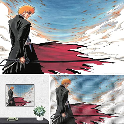 PAWCA 5D DIY Diamond Painting,Anime Bleach,Stickerei Kreuzstich Vollquadratisch Rund Strass Diamant Mosaik Home Decor(round drill)-30x40cm von PAWCA