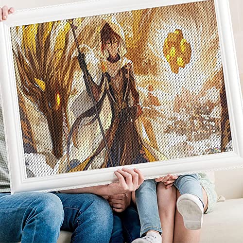 PAWCA 5D DIY Diamond Painting,Anime Genshin Impact,Stickerei Kreuzstich Mosaik Home Decor-30x40cm von PAWCA