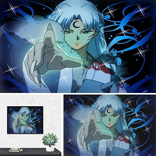 PAWCA 5D DIY Diamond Painting,Anime InuYasha, Diamond Painting Stickerei Kit Diamond Cross Stitch Full Diamond Mosaik Home Decor-30x40cm von PAWCA